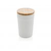 GRS certified recycled PP mug with bamboo lid