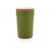 GRS certified recycled PP mug with bamboo lid