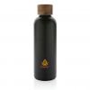 Wood RCS certified recycled stainless steel vacuum bottle