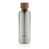 Wood RCS certified recycled stainless steel vacuum bottle