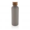Wood RCS certified recycled stainless steel vacuum bottle