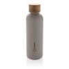 Wood RCS certified recycled stainless steel vacuum bottle
