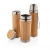 Leak proof bamboo vacuum bottle