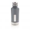 Leak proof vacuum bottle with logo plate