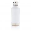 Leak proof vacuum bottle with logo plate