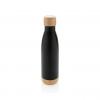 Vacuum stainless steel bottle with bamboo lid and bottom