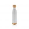 Vacuum stainless steel bottle with bamboo lid and bottom