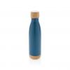 Vacuum stainless steel bottle with bamboo lid and bottom