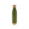 Vacuum stainless steel bottle with bamboo lid and bottom