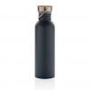 Modern stainless steel bottle with bamboo lid