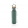 Modern stainless steel bottle with bamboo lid