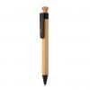 Bamboo pen with wheatstraw clip
