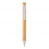 Bamboo pen with wheatstraw clip