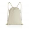 Impact AWARE™ recycled cotton drawstring backpack 145g