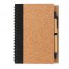 Cork spiral notebook with pen
