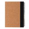 Cork spiral notebook with pen