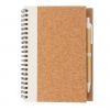 Cork spiral notebook with pen