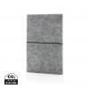 GRS certified recycled felt A5 softcover notebook