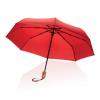 21" Impact AWARE™ RPET 190T bamboo auto open/close umbrella
