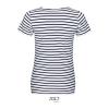 SOL'S MILES WOMEN - ROUND NECK STRIPED T-SHIRT