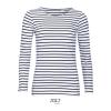 SOL'S MARINE WOMEN - LONG SLEEVE STRIPED T-SHIRT