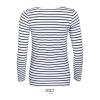 SOL'S MARINE WOMEN - LONG SLEEVE STRIPED T-SHIRT