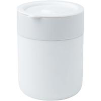Java 330 ml ceramic tumbler with silicone wrap and plastic lid