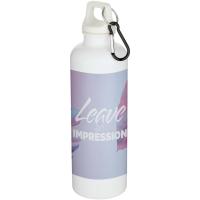 Oregon 750 ml solid colour RCS recycled plastic water bottle with carabiner