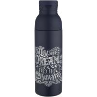 Illuminate 650 ml RCS recycled double wall stainless steel water bottle with 3-piece lid set