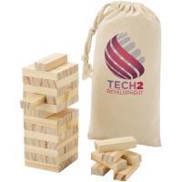 Jumble wooden toppling tower game