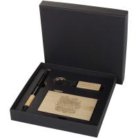 Minka RCS recycled aluminium ballpoint pen, keychain and RFID card holder gift set