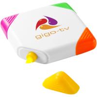 Trafalgar square-shaped 4-colour highlighter