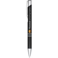 Moneta anodized aluminium click ballpoint pen (black ink)