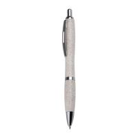 Wheat straw ballpen with silver applications