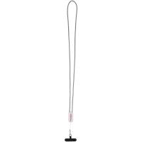 Anser recycled plastic smartphone lanyard with 27W 5-in-1 built-in cable