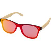 Tan sunglasses with bamboo temples