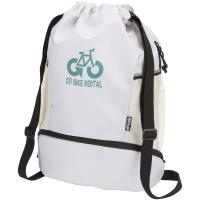 Nomad GRS recycled sports drawstring bag with bottom compartment 18L