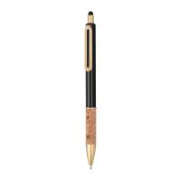 Ball pen with cork grip zone