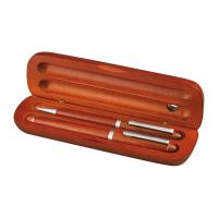 Rosewood pen set in stylish case.