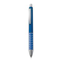 Plastic ball pen with sparkling dot grip zone