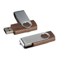 Twist USB Stick with dark wood cover