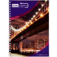 Desk-Mate® A5 spiral notebook with printed back cover