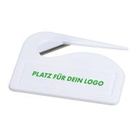 Paper knife with metal blade