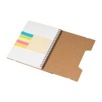 A5 Notebook with ruler and sticky notes
