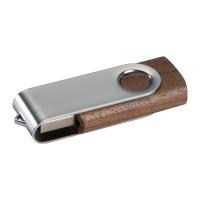 Twist USB Stick with dark wood cover 8GB
