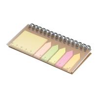 Sticky note set with spiral pad