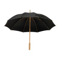 Stick umbrella with bamboo handle