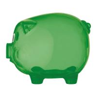 Transparent piggy bank