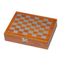 Playset with hip flask, chess and card game