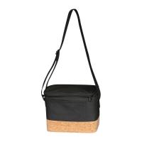 Polyester cooler bag with cork bottom